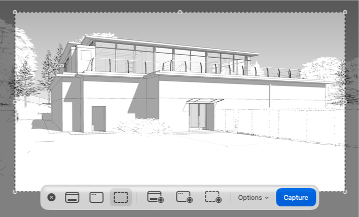Uploading a 3D model screenshot to generate an architectural photograph in QuickArchViz