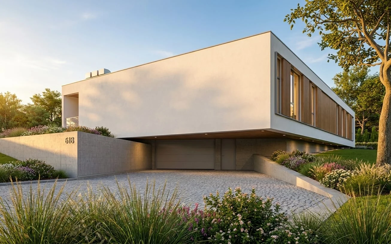 Finished architectural visualization from the sketch