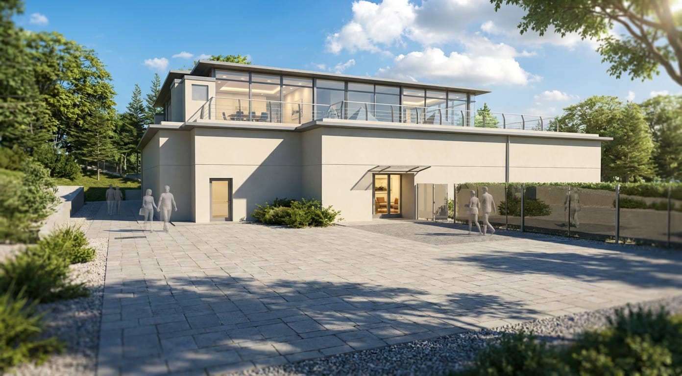 Single residence facade render